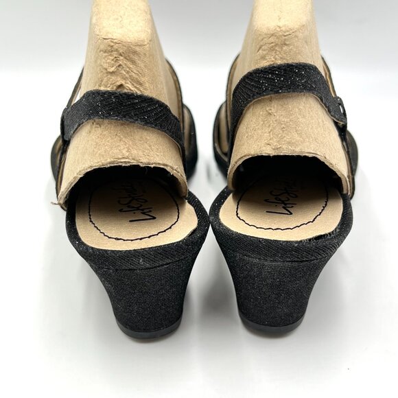 Life Stride Womens 9 Minimalist Black Low Heel Pointed Toe Heels Shoes - Picture 7 of 13